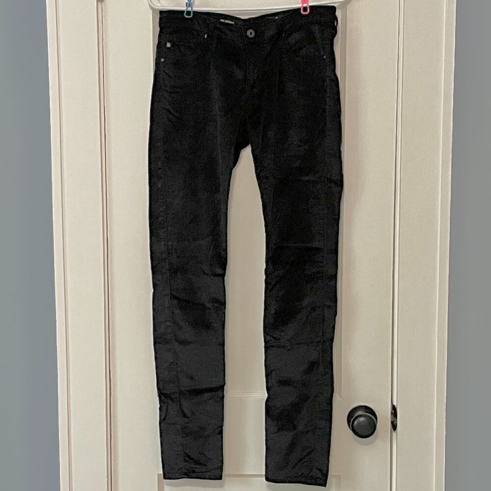 AG Adriano Goldschmied black corduroy pants the legging super skinny size 27R